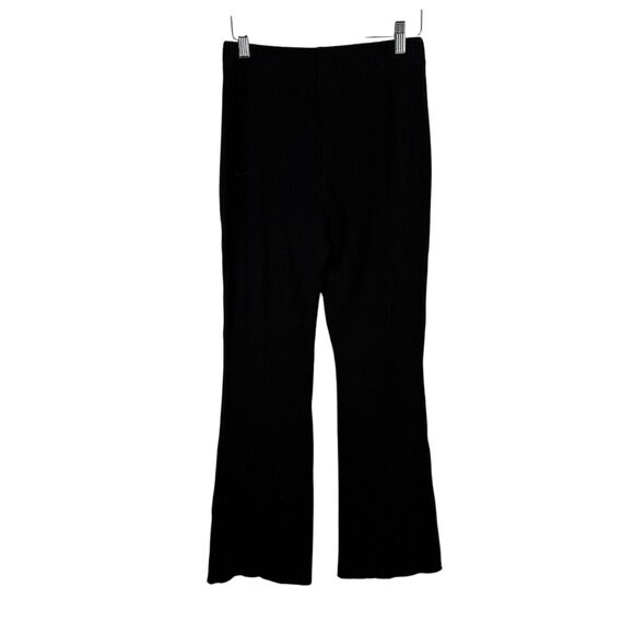 Vince Rib Flared Pant Black Pull On Stretch High Rise Capsole Womens Size Small - Picture 5 of 7